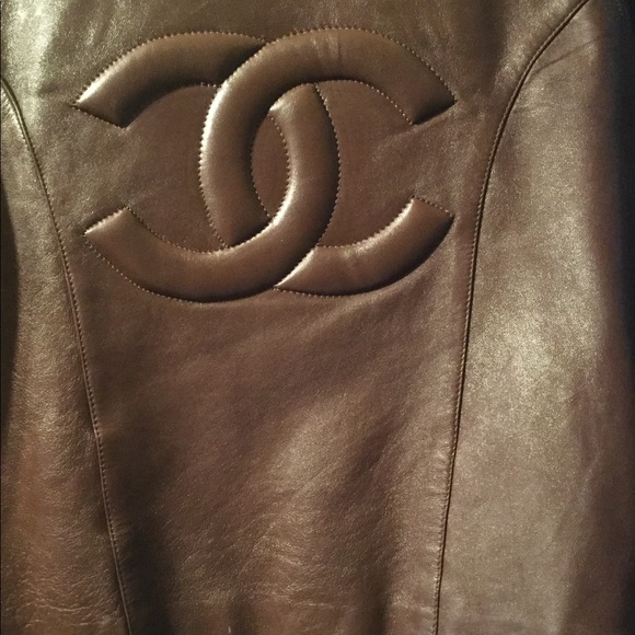 Vintage Luxury Designer C Leather Jkt - Picture 3 of 4